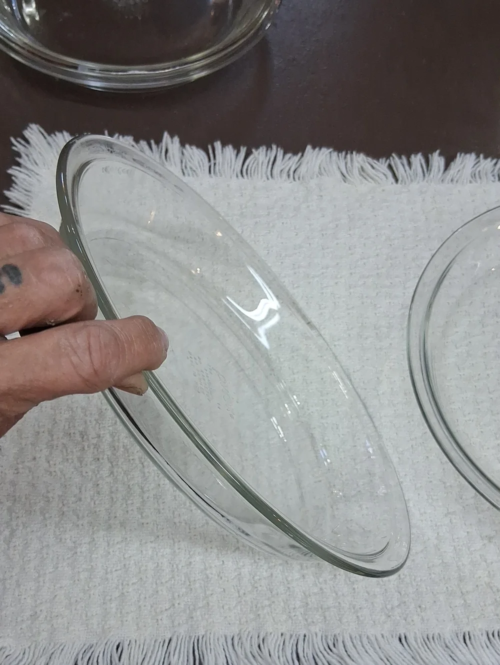 2 Glass‎ Pie Plate Baking Dish 9.5 Inch Pie Pan- Vintage Pyrex #209 Clear VGC
